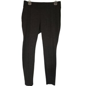 Time & Tru Womens M (8-10) Dark Gray Herringbone Pull-On Skinny Leg Pants